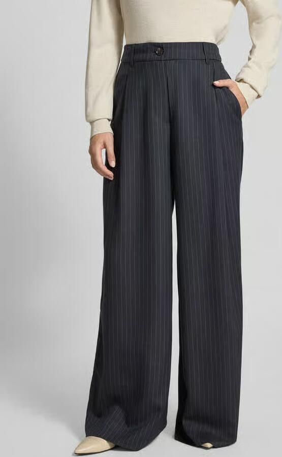 Essentiel Antwerp Wide leg bandplooibroek met viscose model 'INVEST' - Foto 2