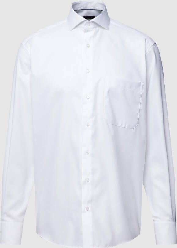 Eterna Zakelijk overhemd Modern Fit normale fit wit uni katoen