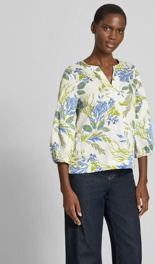 Eterna Blouse met 3 4-mouwen en tuniekkraag - Foto 4