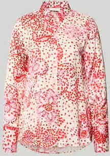 Eterna Blouse van viscose met verlengde rug