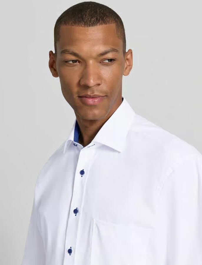Eterna Overhemd met korte mouwen Comfort fit NON IRON (strijkvrij)