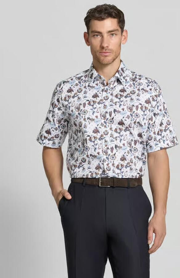 Eterna Comfort Fit zakelijk hemd van katoen met kentkraag - Foto 3