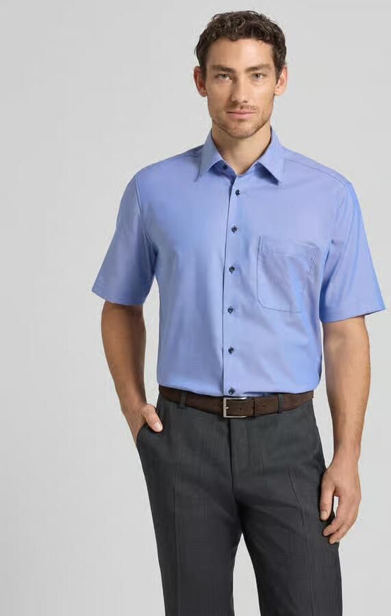 Eterna Comfort Fit zakelijk hemd van katoen met kentkraag - Foto 4