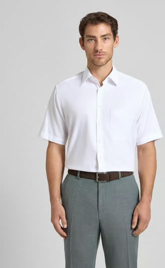 Eterna Comfort Fit zakelijk hemd van katoen met kentkraag - Foto 3