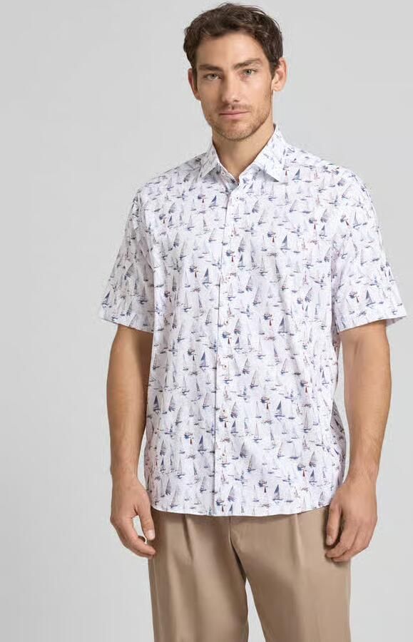 Eterna Comfort Fit zakelijk hemd van katoen met kentkraag - Foto 4