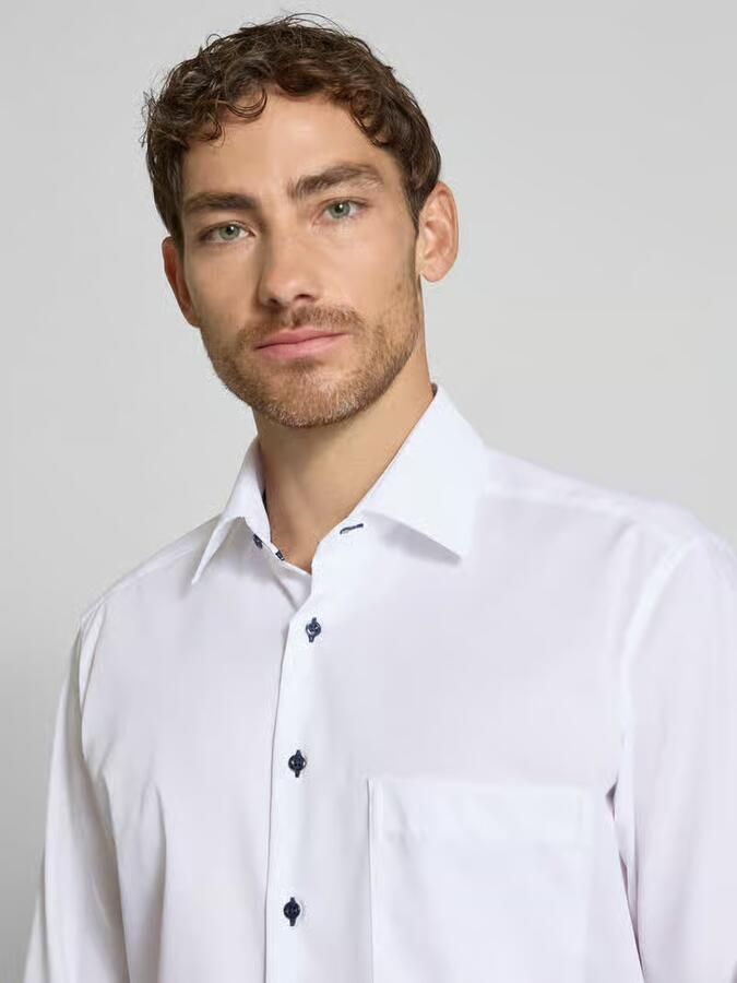 Eterna Comfort fit zakelijk overhemd met borstzak - Foto 2
