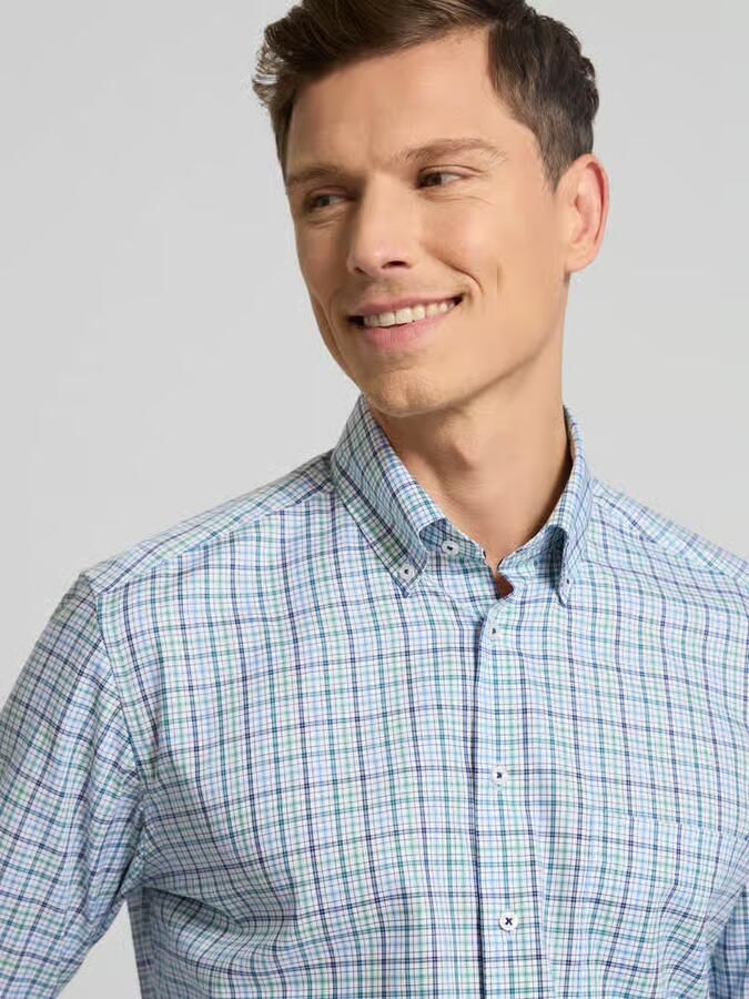 Eterna Comfort fit zakelijk overhemd van katoen met button-downkraag