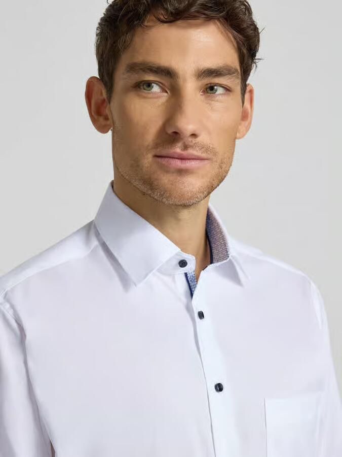 Eterna Comfort fit zakelijk overhemd van katoen met kentkraag - Foto 2