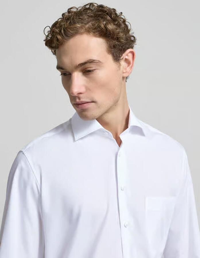 Eterna Overhemd met lange mouwen Comfort fit NON IRON (strijkvrij)