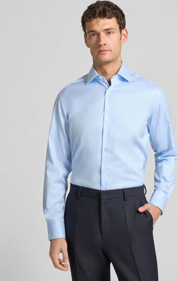 Eterna Modern fit zakelijk overhemd met kentkraag en sportmanchetten - Foto 3
