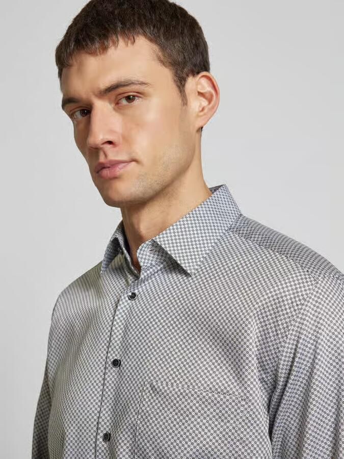 Eterna Overhemd met lange mouwen MODERN FIT NON IRON (strijkvrij)