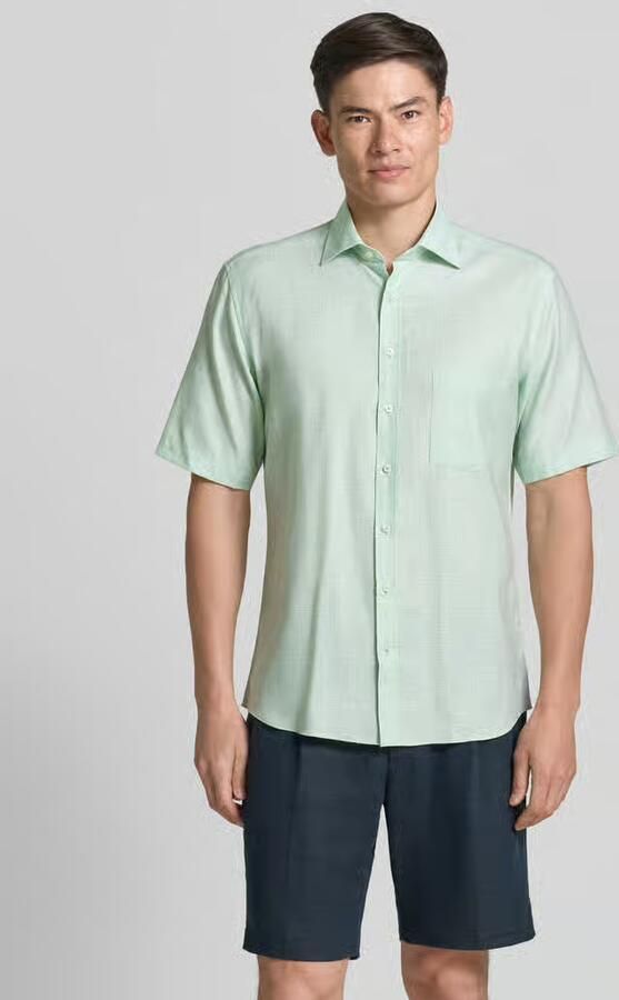 Eterna modern fit zakelijk overhemd met kentkraag