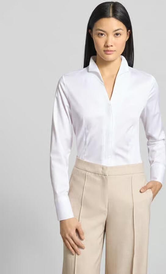 ETERNA COMFORT FIT Overhemdblouse met blinde knoopsluiting - Foto 3