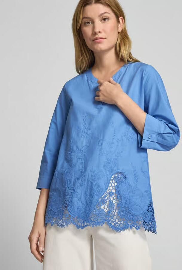 Eterna Regular fit blouse met motiefstitching