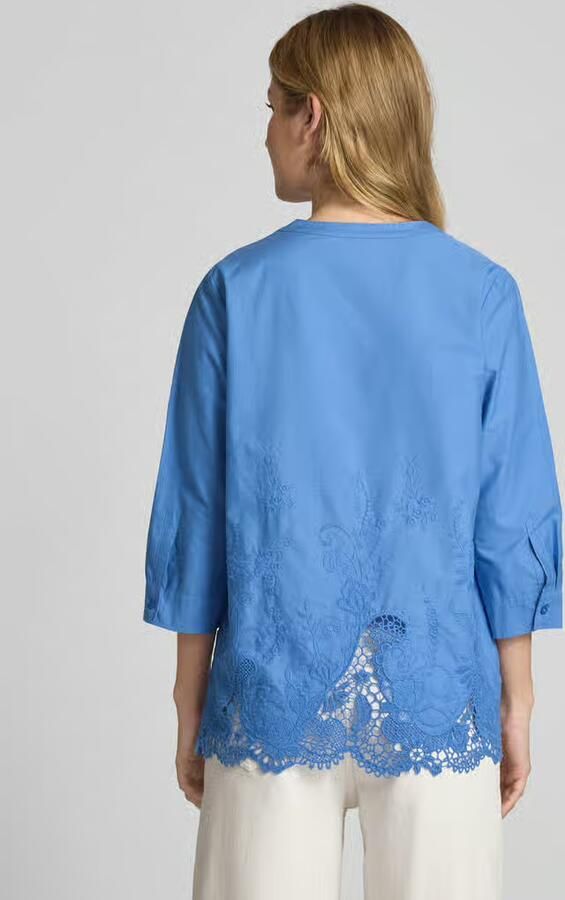 Eterna Regular fit blouse met motiefstitching
