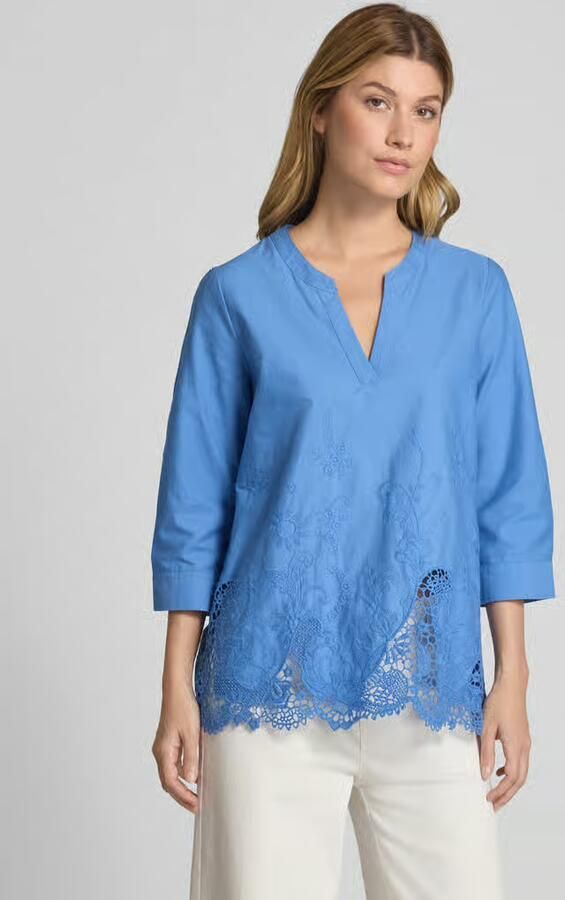 Eterna Regular fit blouse met motiefstitching - Foto 4