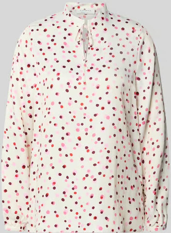 Eterna regular fit blouse van pure viscose met druppelvormige hals - Foto 2