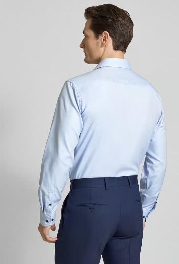 Eterna Regular fit zakelijk overhemd met effen structuur