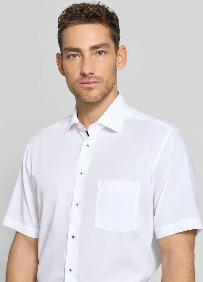 Eterna regular fit vrijetijdsoverhemd van lyocellmix
