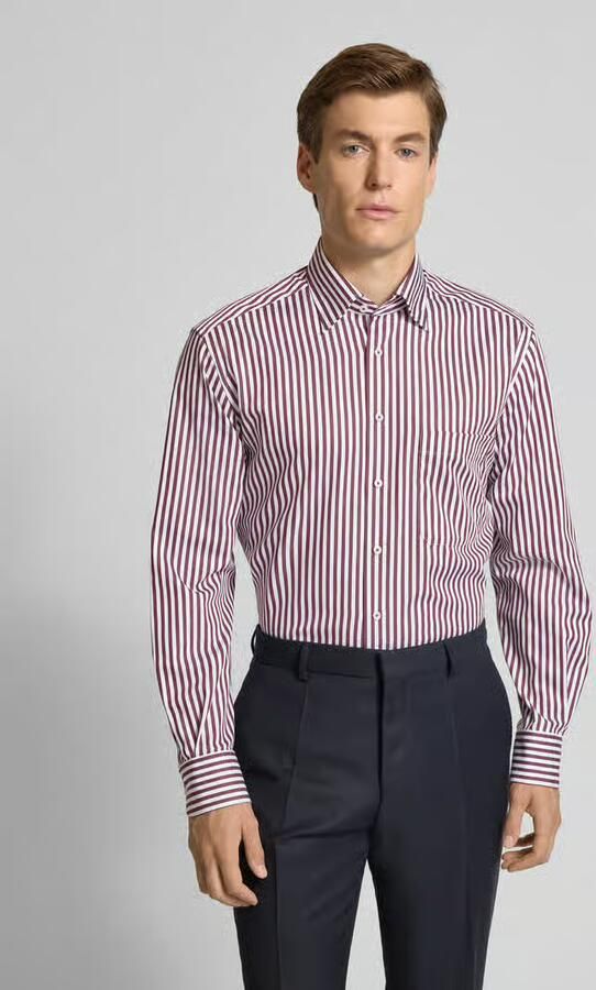 Eterna Regular fit vrijetijdsoverhemd van puur katoen met kentkraag - Foto 2