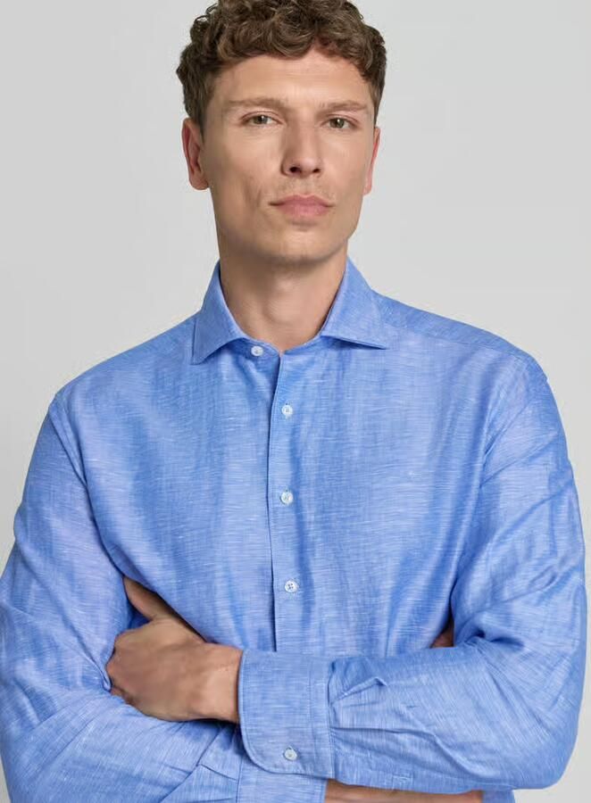Eterna regular fit zakelijk hemd met kentkraag