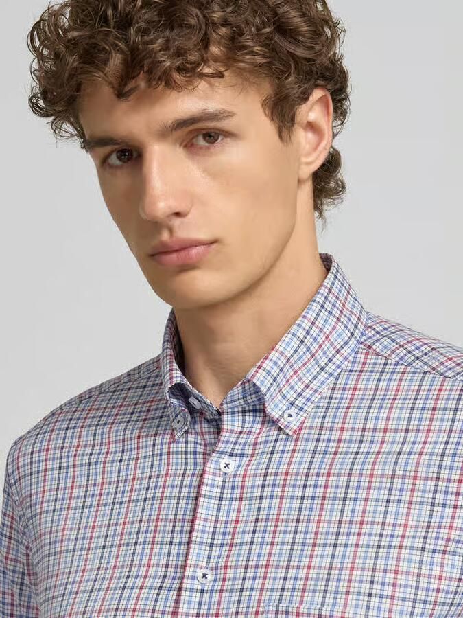 Eterna Regular fit zakelijk overhemd van katoen met button-downkraag - Foto 2