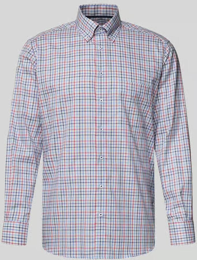 Eterna Regular fit zakelijk overhemd van katoen met button-downkraag