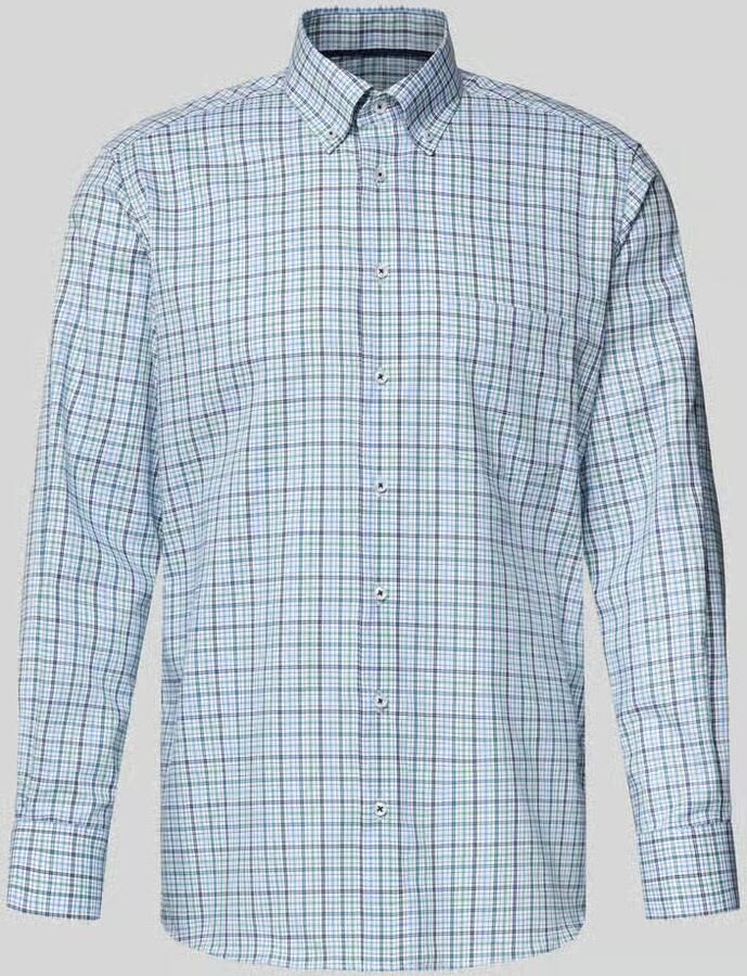 Eterna Regular fit zakelijk overhemd van katoen met button-downkraag