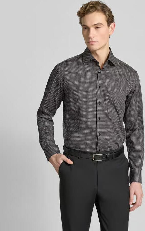 Eterna Regular fit zakelijk overhemd van katoen met kentkraag - Foto 2