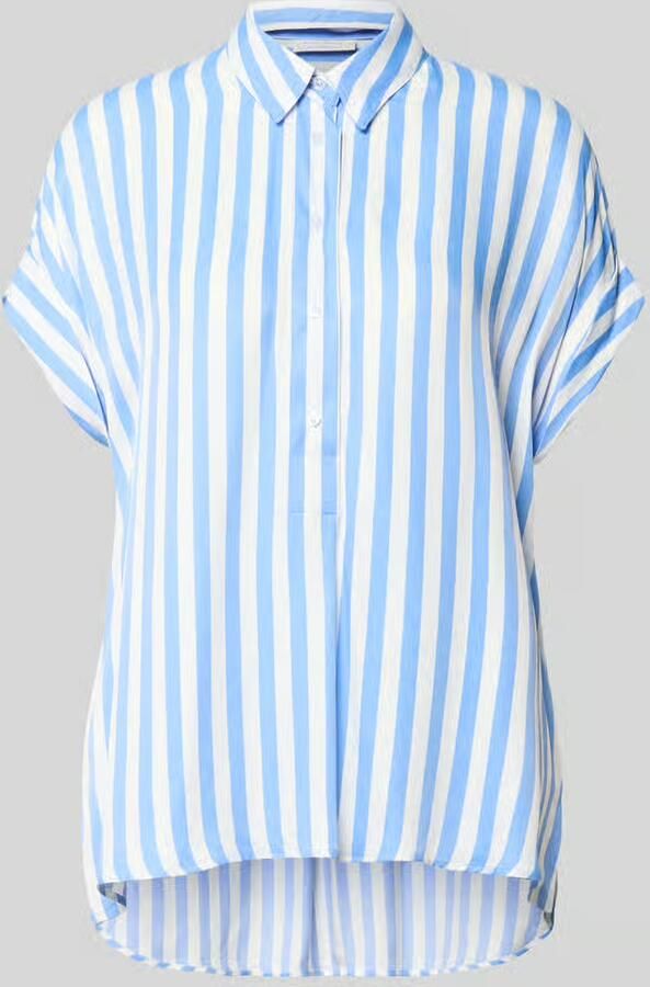 Eterna relaxed fit blouse met knoopsluiting en mouwen met omslag - Foto 2