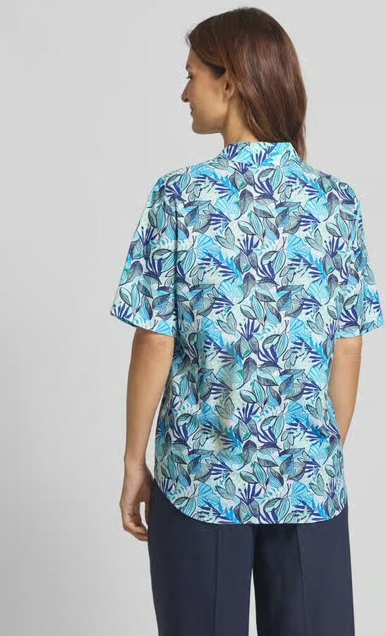 Eterna Relaxed fit Overhemdblouse met all-over bloemenprint