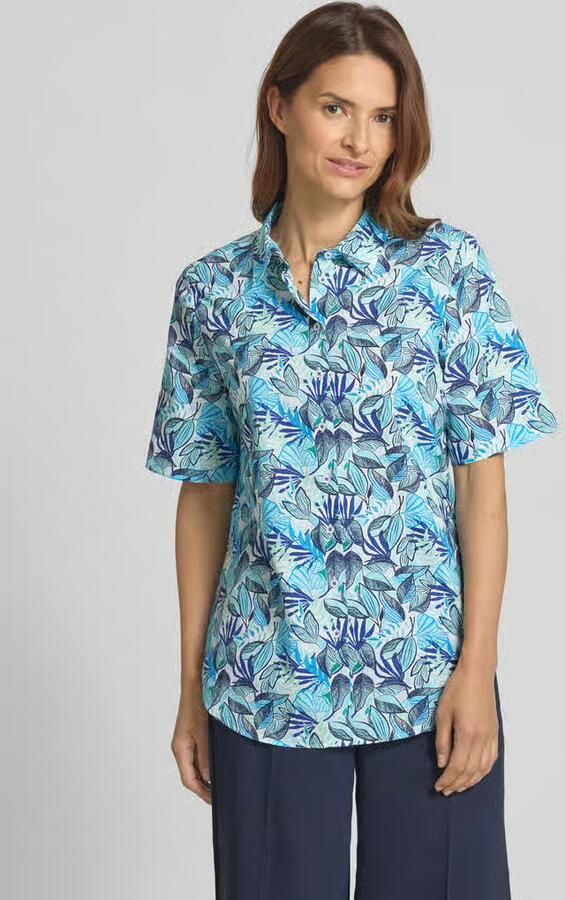 Eterna Relaxed fit Overhemdblouse met all-over bloemenprint - Foto 2