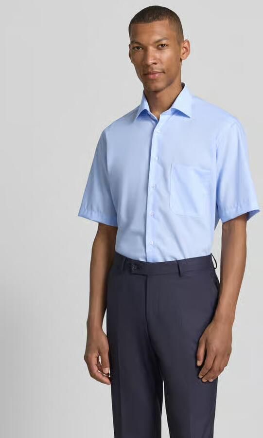 ETERNA COMFORT FIT Comfort fit zakelijk overhemd in effen design - Foto 4