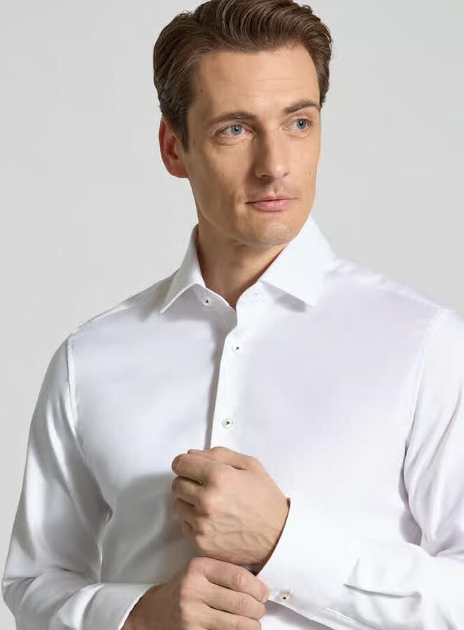 Eterna Slim Fit business-overhemd met Kentkraag