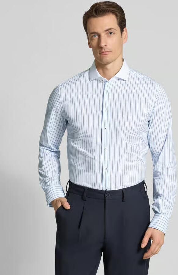 Eterna Slim Fit business-overhemd met Kentkraag - Foto 4