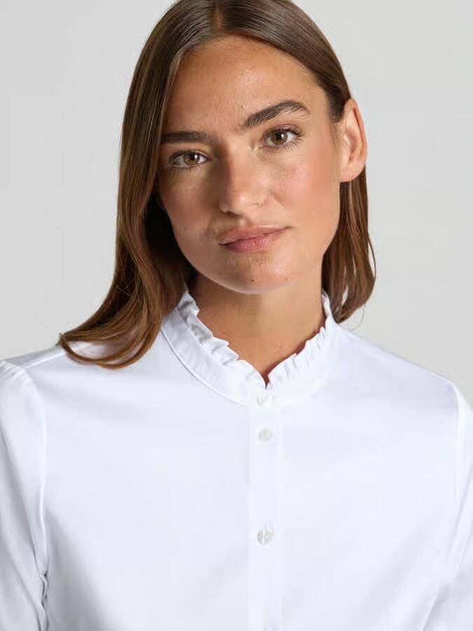Eterna Slim fit overhemdblouse met opstaande kraag en ruches - Foto 2