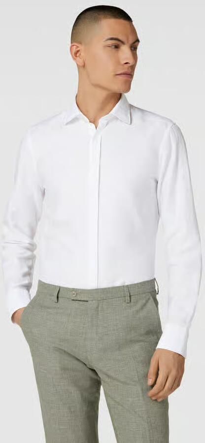 Eterna Slim fit premium smokingoverhemd met linnen - Foto 8