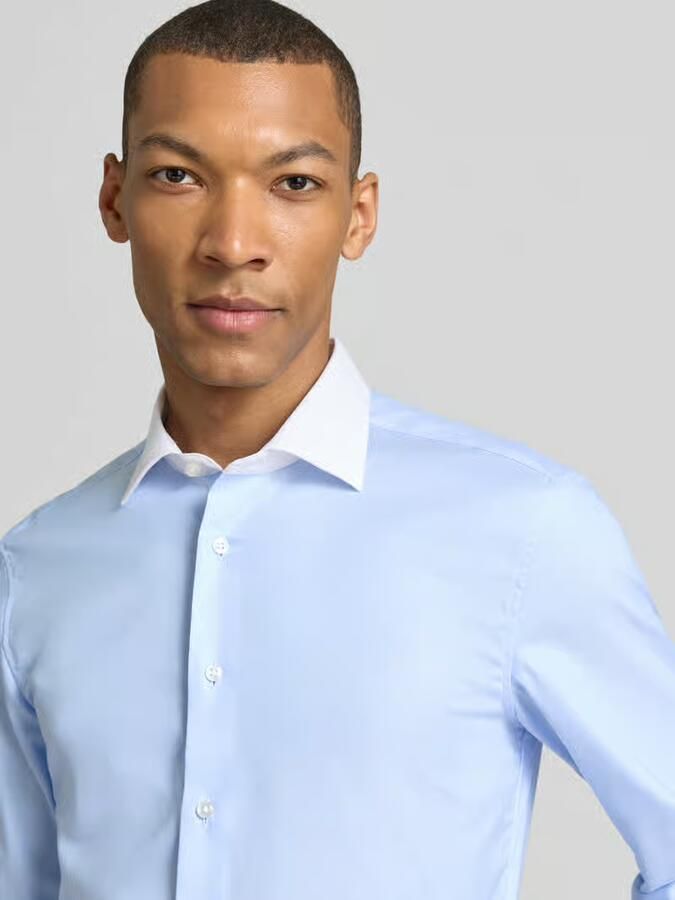 Eterna slim fit zakelijk hemd met kentkraag