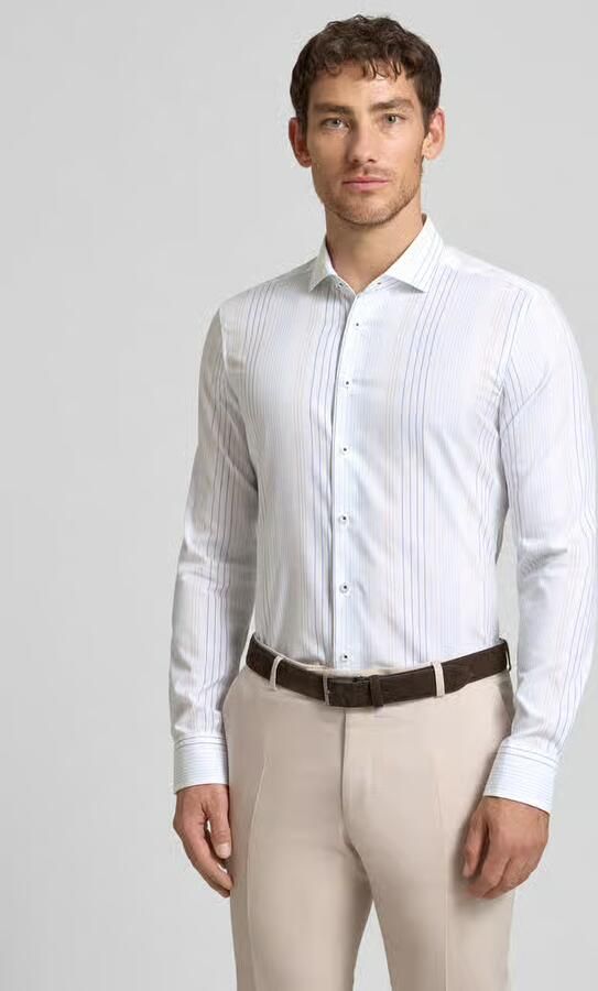 Eterna Slim fit zakelijk hemd van katoen met haaikraag - Foto 3