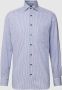 Eterna business overhemd Modern Fit normale fit blauw wit gestreept katoen - Thumbnail 3