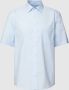 Eterna overhemd korte mouw Comfort Fit wijde fit lichtblauw effen katoen - Thumbnail 1