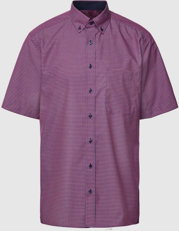 Eterna Overhemd met korte mouwen Comfort fit NON IRON (strijkvrij)