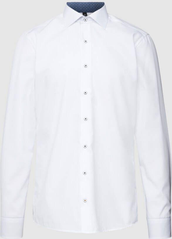 Eterna business overhemd slim fit wit effen katoen