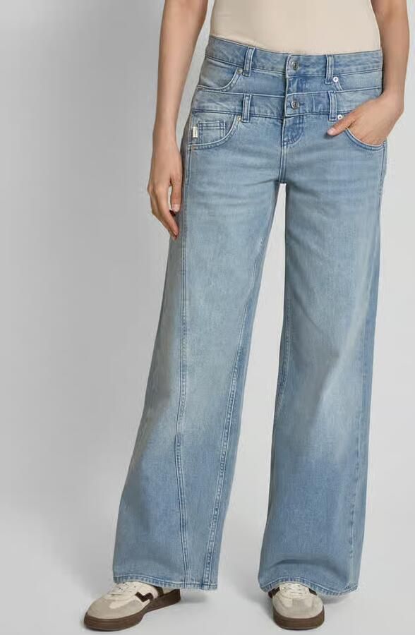 ETIQUETT ESSENTIALS Wide leg jeans in dubbellaagse look model 'Dancer' - Foto 2