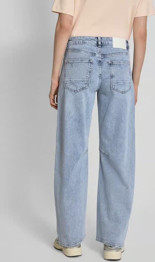 ETIQUETT ESSENTIALS Wide leg jeans met opgestikte zakken model 'Darly'