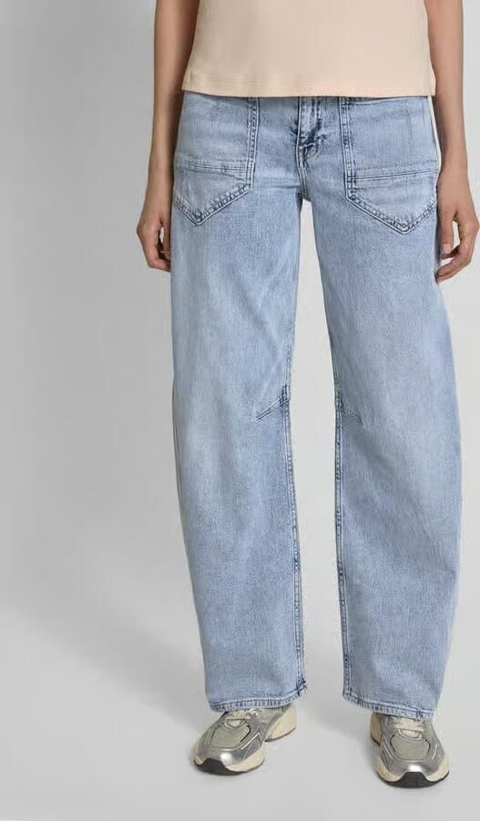 ETIQUETT ESSENTIALS Wide leg jeans met opgestikte zakken model 'Darly' - Foto 2