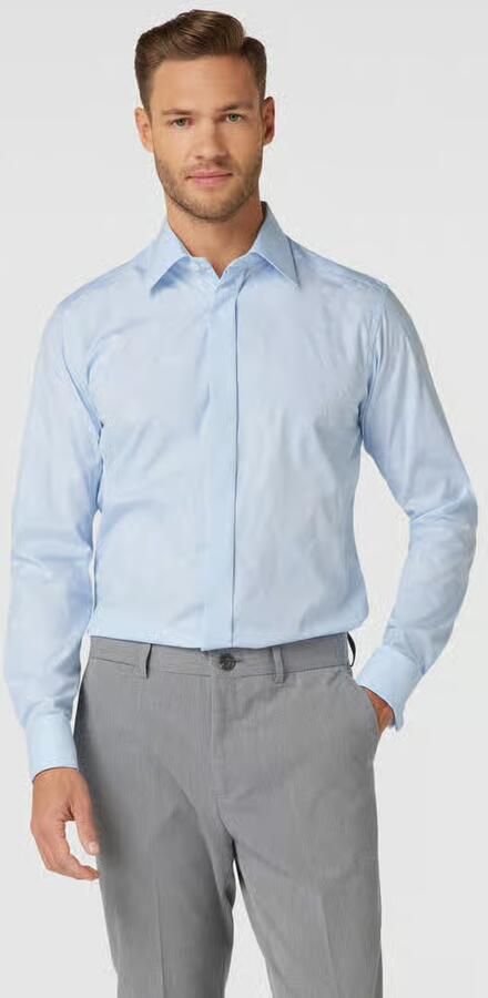 Eton Slim fit smokingoverhemd van hoogwaardig katoen model 'FLORAL JACQUARD' - Foto 2