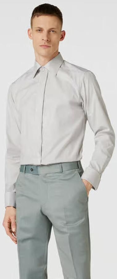 Eton Slim fit smokingoverhemd van hoogwaardig katoen model 'FLORAL JACQUARD' - Foto 2