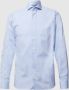 Eton 100% katoenen business overhemd slim fit lichtblauw met streep - Thumbnail 1