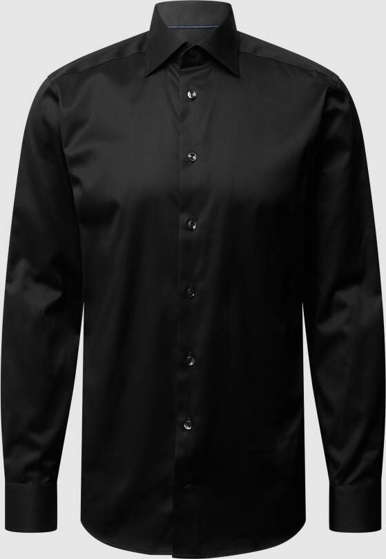 Eton Zwarte Contemporary Fit Overhemd Black Heren